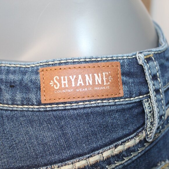 Shyanne Rhinestone Big Stitch Mid-Rise Bootcut Stretch Jean - Picture 5 of 16